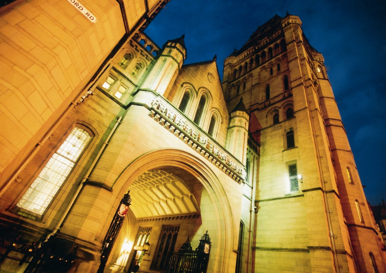 Entrance to Whitworth Building at the University of Manchester